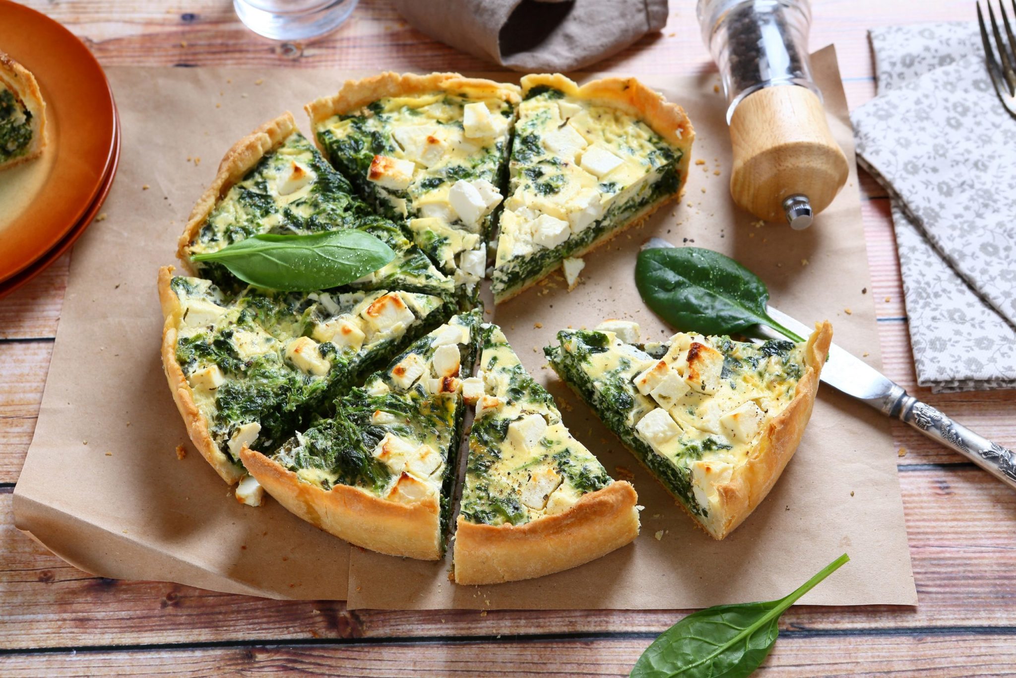 Spinat-Feta-Quiche - Gesund - Sozial - Arbeiten